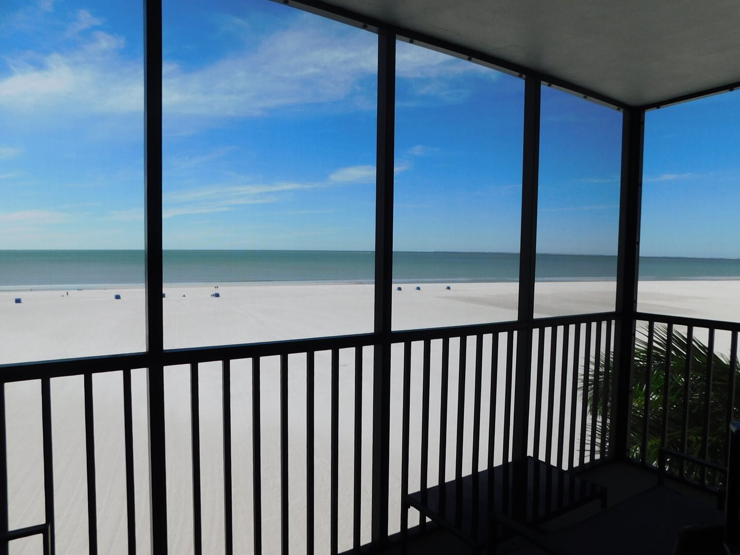 Gulf front balcony facing beach